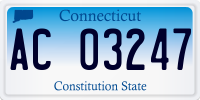 CT license plate AC03247