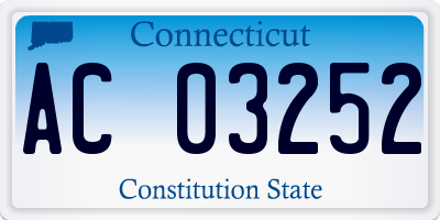 CT license plate AC03252