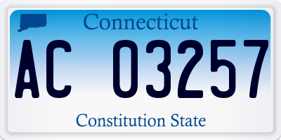 CT license plate AC03257