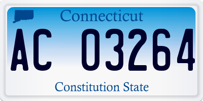 CT license plate AC03264