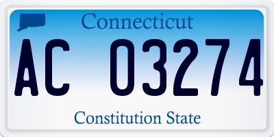 CT license plate AC03274