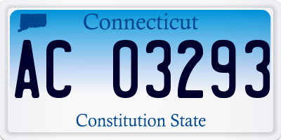 CT license plate AC03293