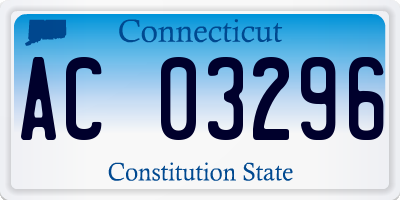 CT license plate AC03296