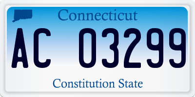 CT license plate AC03299