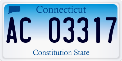 CT license plate AC03317
