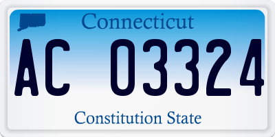 CT license plate AC03324