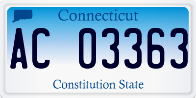 CT license plate AC03363