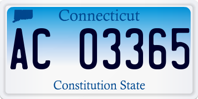CT license plate AC03365