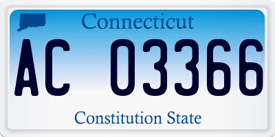 CT license plate AC03366