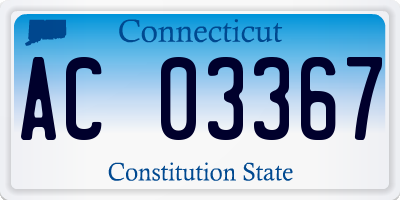 CT license plate AC03367