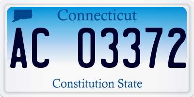 CT license plate AC03372
