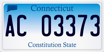 CT license plate AC03373