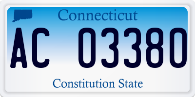 CT license plate AC03380