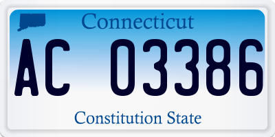 CT license plate AC03386