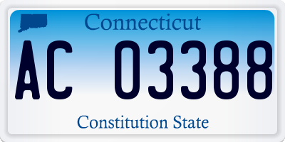 CT license plate AC03388