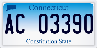 CT license plate AC03390