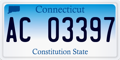 CT license plate AC03397