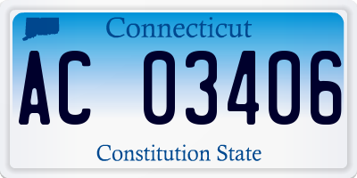 CT license plate AC03406