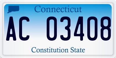 CT license plate AC03408