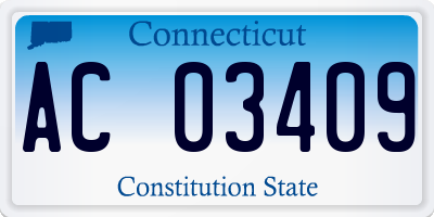 CT license plate AC03409