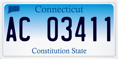 CT license plate AC03411