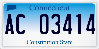 CT license plate AC03414