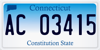 CT license plate AC03415