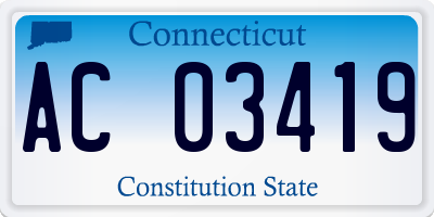 CT license plate AC03419