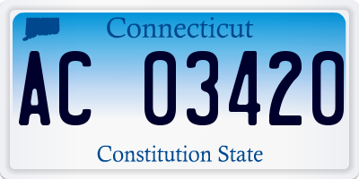 CT license plate AC03420