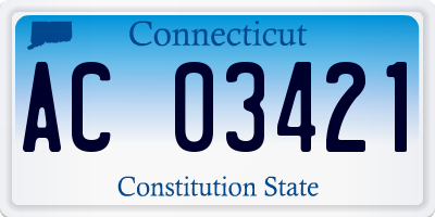 CT license plate AC03421