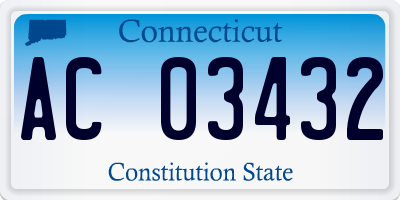 CT license plate AC03432