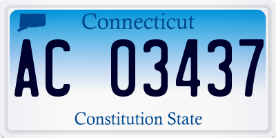 CT license plate AC03437