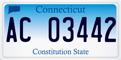 CT license plate AC03442