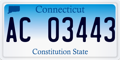 CT license plate AC03443