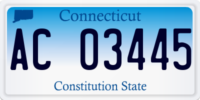 CT license plate AC03445