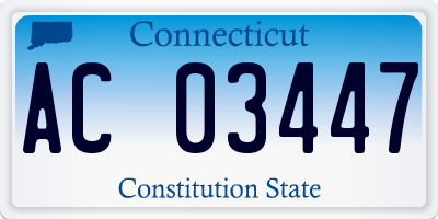 CT license plate AC03447