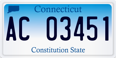 CT license plate AC03451