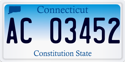 CT license plate AC03452