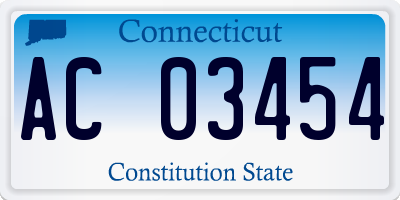 CT license plate AC03454