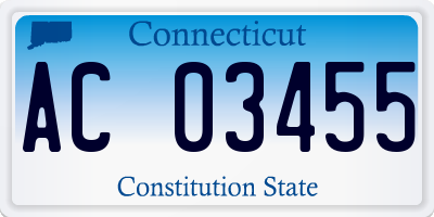 CT license plate AC03455