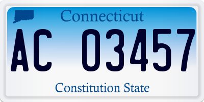 CT license plate AC03457