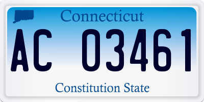 CT license plate AC03461