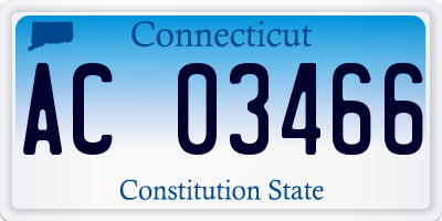 CT license plate AC03466