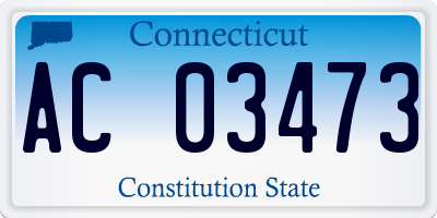 CT license plate AC03473