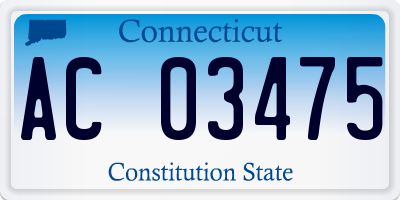 CT license plate AC03475