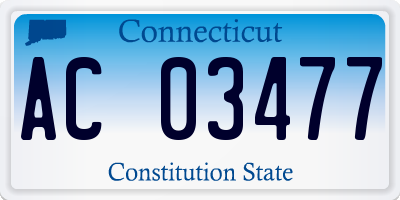 CT license plate AC03477