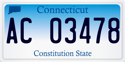 CT license plate AC03478