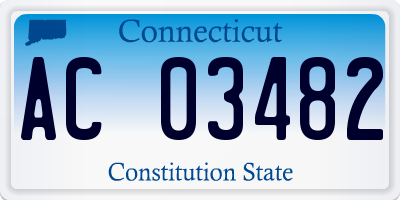 CT license plate AC03482