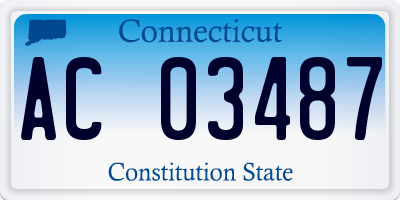 CT license plate AC03487