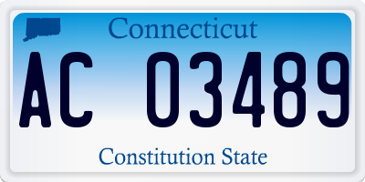 CT license plate AC03489